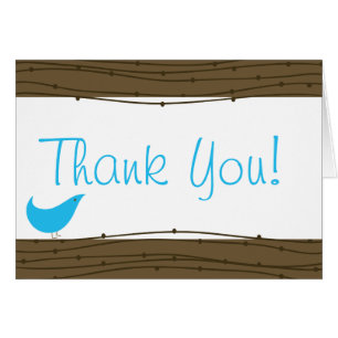 Carte de remerciements plié Love Birdy