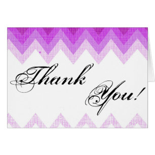 Carte de remerciements plié Ombre violet Chevron