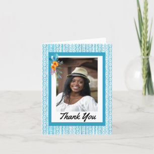 Carte de remerciements plié pour les diplômes afro