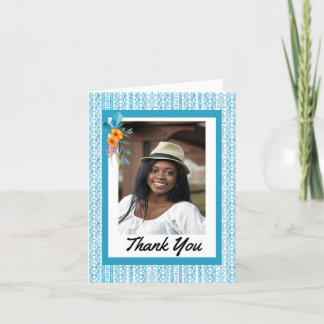 Carte de remerciements plié pour les diplômes afro