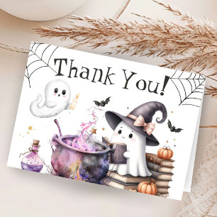 Carte de remerciements plié rose Baby shower Hallo