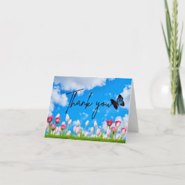 Carte de remerciements pliée