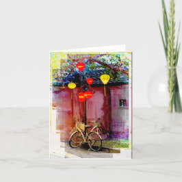 Carte de remerciements pliée