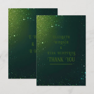 Carte de remerciements pliée