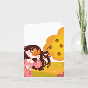 Carte de remerciements pliée