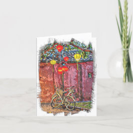 Carte de remerciements pliée