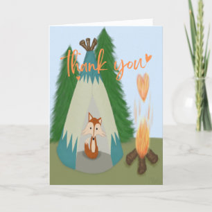 Carte de remerciements pliée