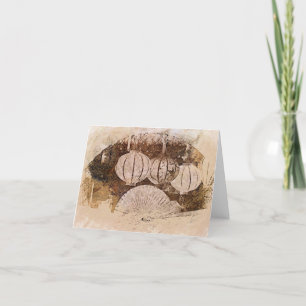 Carte de remerciements pliée