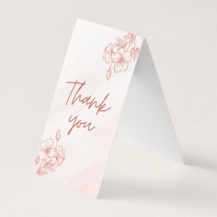 Carte de remerciements pliée