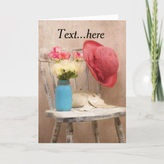 Carte de remerciements pliée