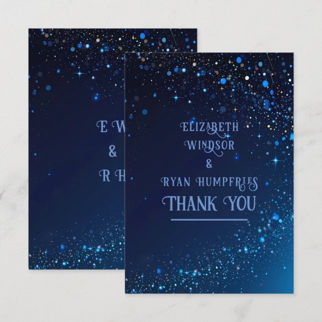 Carte de remerciements pliée (Devant / Derrière)