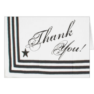 Carte de remerciements pliée Marine robe d'été bla