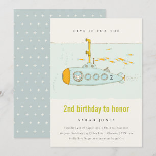 Carte De Remerciements Plongée sous-marine N'importe quel âge Anniversair