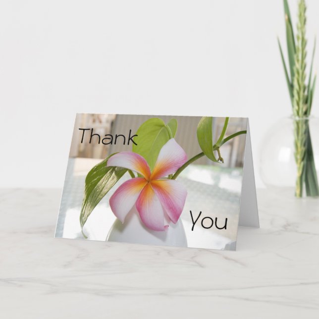 Carte De Remerciements Plumeria (Devant)