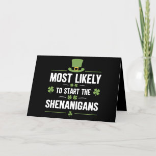Carte De Remerciements Plus susceptible de déclencher les Shenanigans St