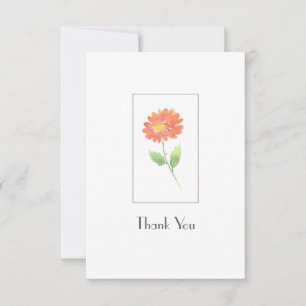 Carte De Remerciements Poche aquarelle marguerite