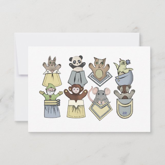 Carte De Remerciements Pocket Puppepets Card (Devant)