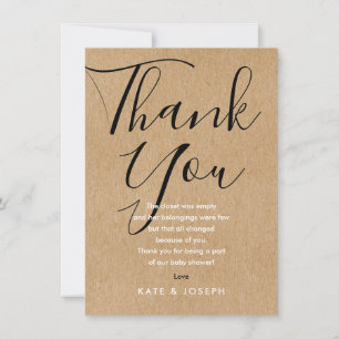 Carte De Remerciements Poème de remerciement pour Baby Shower écriture Ru