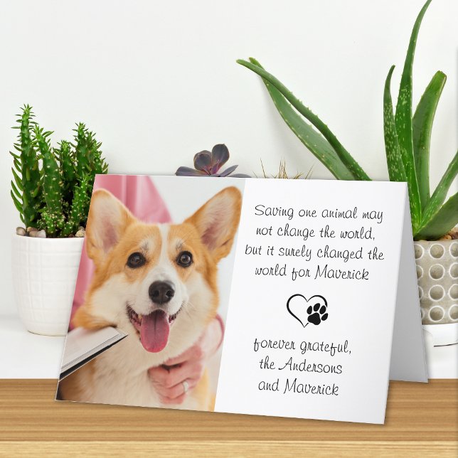 Carte De Remerciements Poème vétérinaire Personnalisé Vet Dog Pet Photo (Créateur téléchargé)
