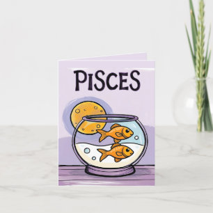 Carte De Remerciements Poissons étoile signe poisson zodiaque étoile