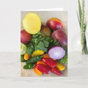 Carte De Remerciements Poivrons, Cilantro, Oignons