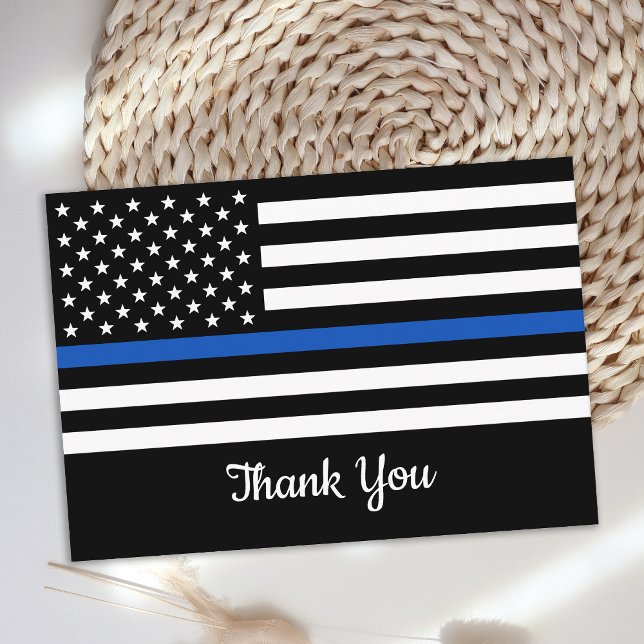 Carte De Remerciements Police Police Police Police Police Police Flag Min (Créateur téléchargé)