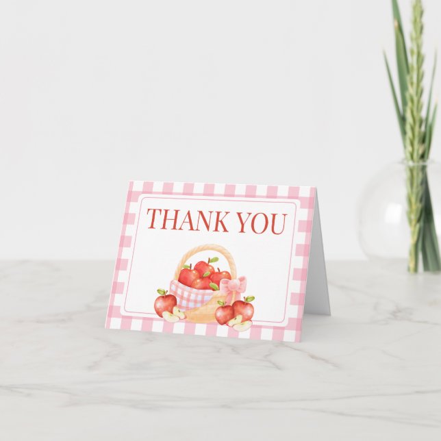 Carte De Remerciements Pomme de notre Baby shower oculaire (Devant)