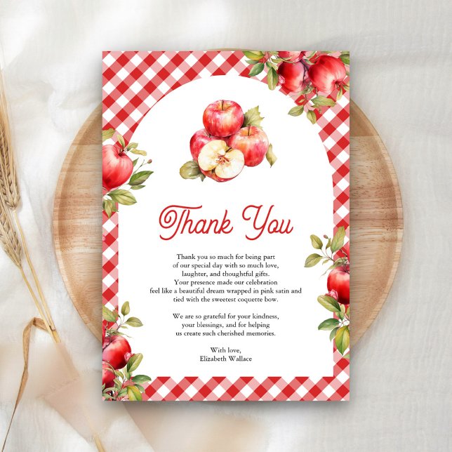 Carte De Remerciements Pomme de notre Baby shower oculaire Arche (Créateur téléchargé)