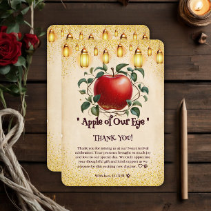Carte De Remerciements Pomme magique vintage de nos yeux Baby shower