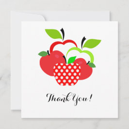 Carte De Remerciements Pommes rouges et vertes