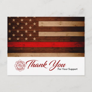 Carte de remerciements pompier