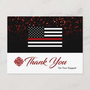 Carte de remerciements pompier