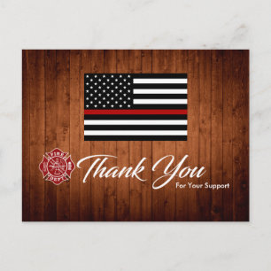 Carte de remerciements pompier