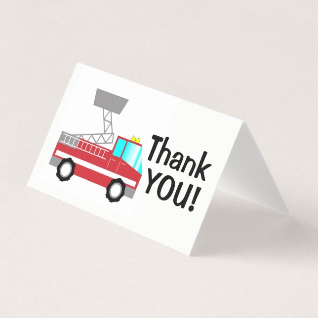 Carte de remerciements pompier | carte pour notes  (Front)