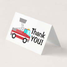 Carte de remerciements pompier | carte pour notes 