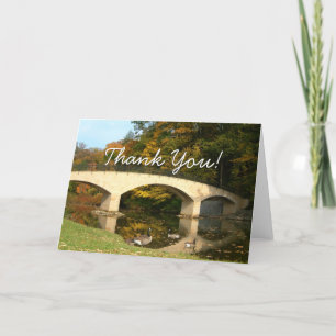 Carte De Remerciements Pont Rainbow à l'automne au Grove City College