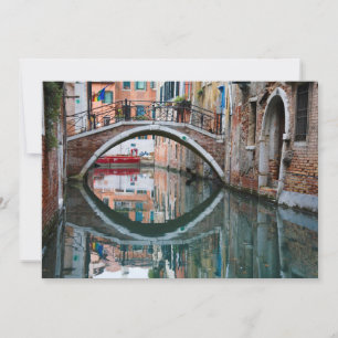 Carte De Remerciements Pont sur le canal de Venise