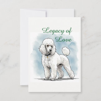 Carte De Remerciements Poodle Legacy of Love Note Card