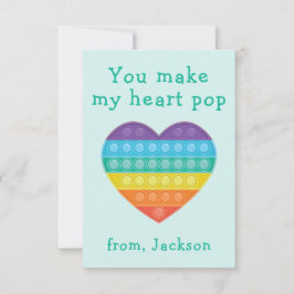 Carte De Remerciements Pop fidgroom classe valentine arc-en-ciel