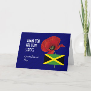 Carte De Remerciements Poppy   Anciens combattants de la JAMAICA   JOUR D