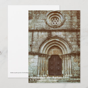 Carte De Remerciements Portail gothique médiéval à Santiago de Antas