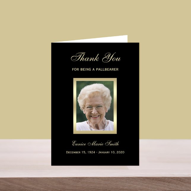 Carte De Remerciements Porte-drapeau avec photo (Créateur téléchargé)