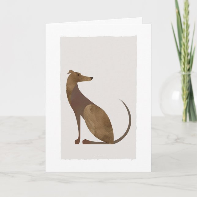 Carte De Remerciements Portrait moderne Greyhound (Devant)