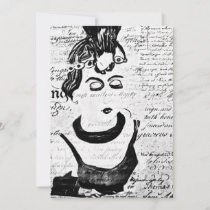 Carte De Remerciements Portrait Vintage