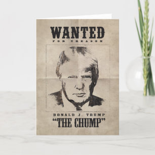 Carte De Remerciements Poster Recherché de Trump - Trump