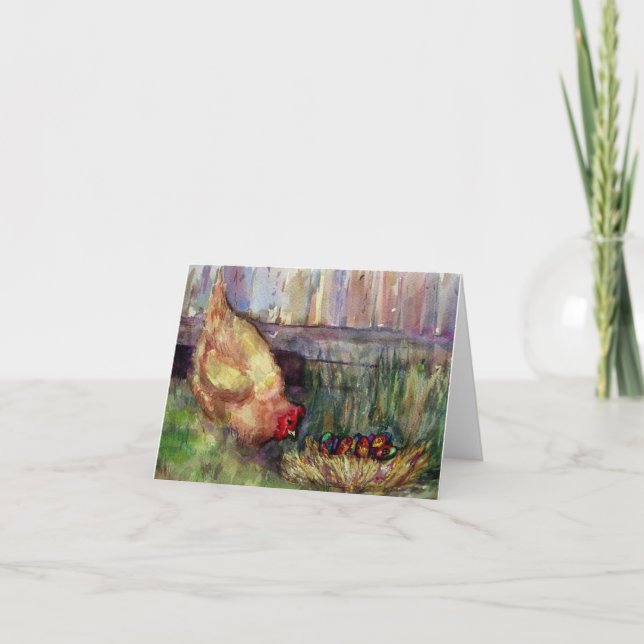 CARTE DE REMERCIEMENTS POULET DE PAIX (Devant)