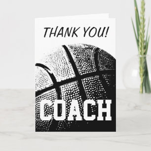 Carte de remerciements pour entraîneur de basket