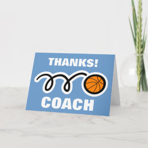 Carte de remerciements pour entraîneur de basket
