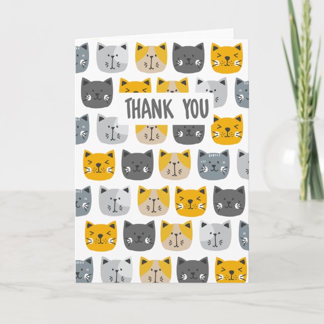 Carte De Remerciements Pour l'amour des chats (Devant)