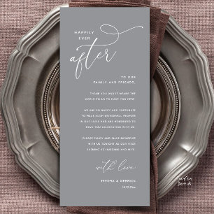 Carte de Remerciements pour le Dîner de Mariage et